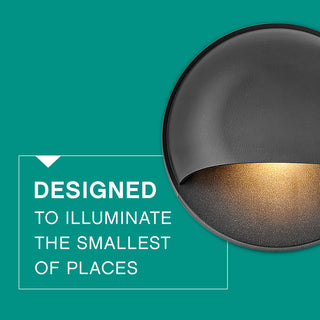Hinkley Landscape Lighting Nuvi Round Low-Voltage LED Deck Sconce, Black