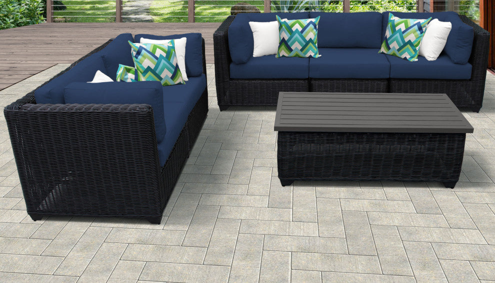 Venice 6 Piece Outdoor Wicker Patio Furniture Set 06f