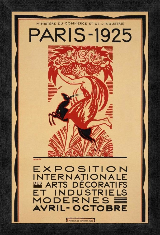"Paris-1925" Framed Canvas Giclee by Robert Bonfils, 17"x24"