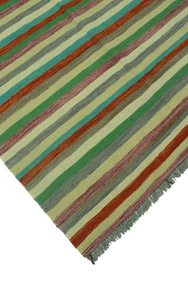 Winchester Flatweave Obi Rust/Green Rug, 3'11 x 5'10