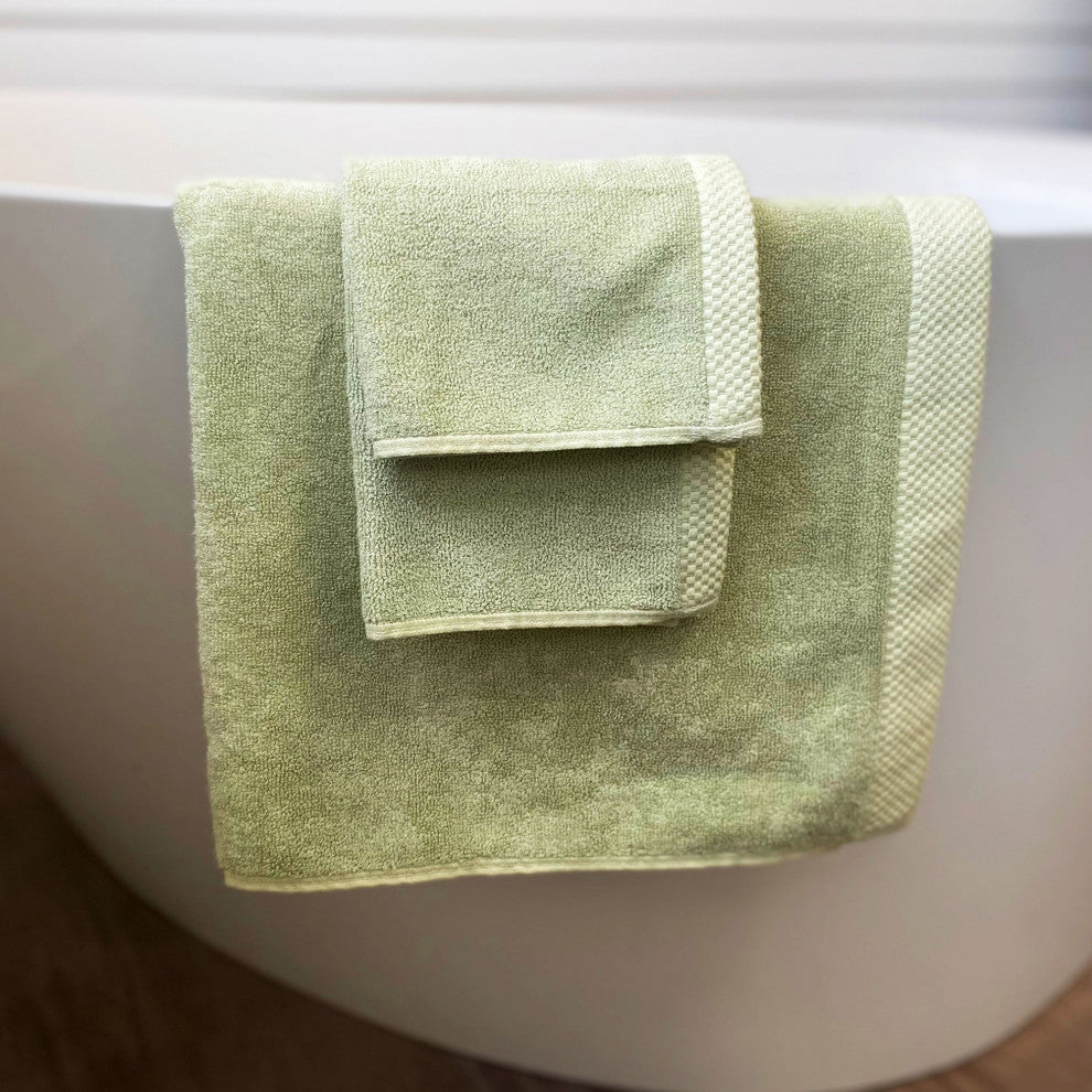 BedVoyage Luxury Viscose from Bamboo Towel Collection, Sage, 3 Piece Set
