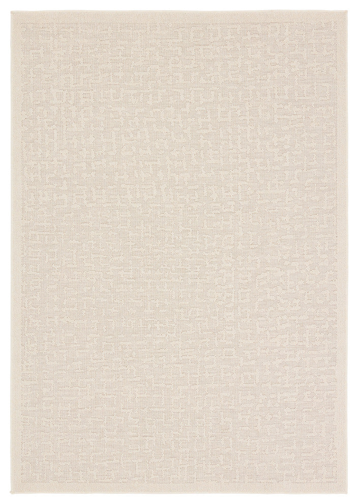 Vibe Axiom Indoor/Outdoor Abstract Cream Area Rug, 8'x10'