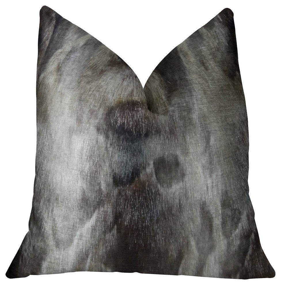 Luxury Pillow, Gray Charcoal, Double Sided 22"x22"