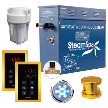 SteamSpa RYT450-A Royal 4.5 KW QuickStart Steam Bath Generator - Gold
