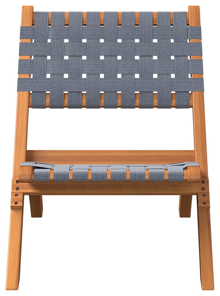 Sava Indoor-Outdoor Folding Chair in Warm Gray Webbing