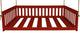 Misson Hanging Daybed, Tractor Red, Full, With Rope