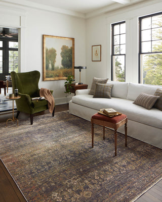 Jean Stoffer x Loloi Bradbury Ink / Multi 2'-6" x 8'-0" Runner Rug