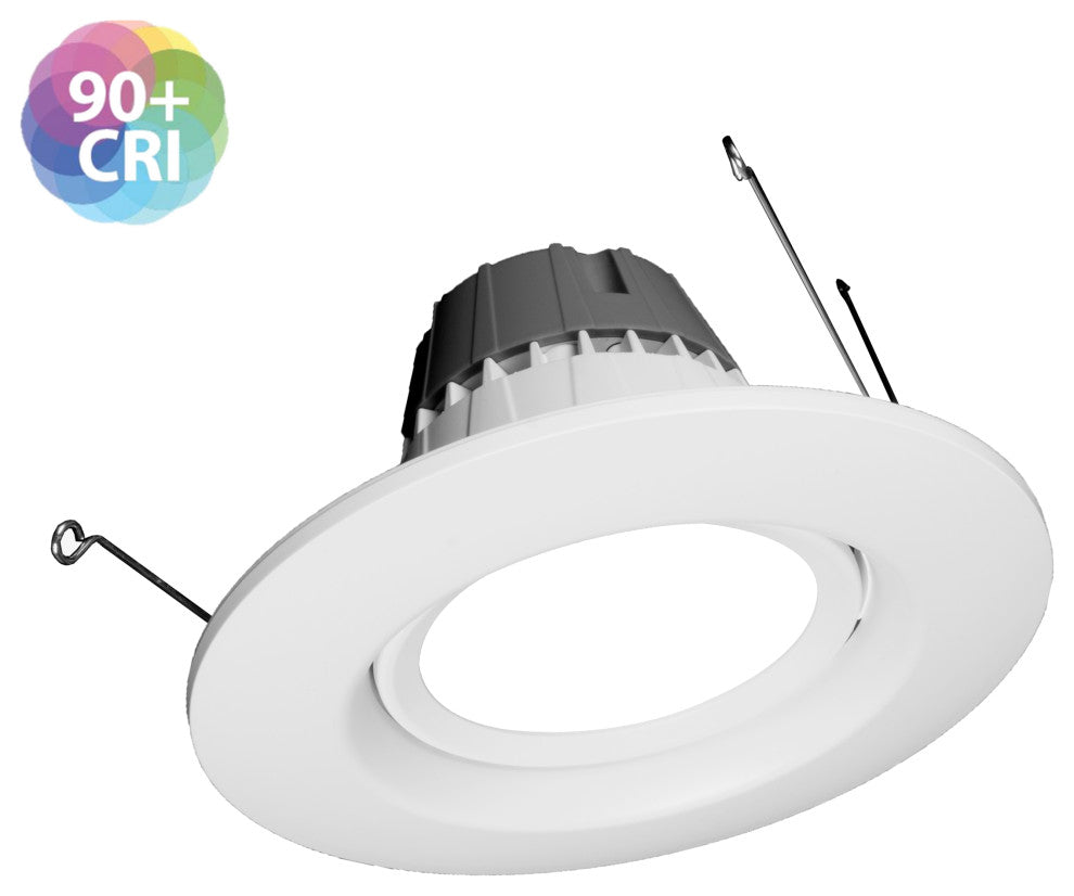 DCG Series 6 in. White Gimbal LED Recessed Downlight, 5000k
