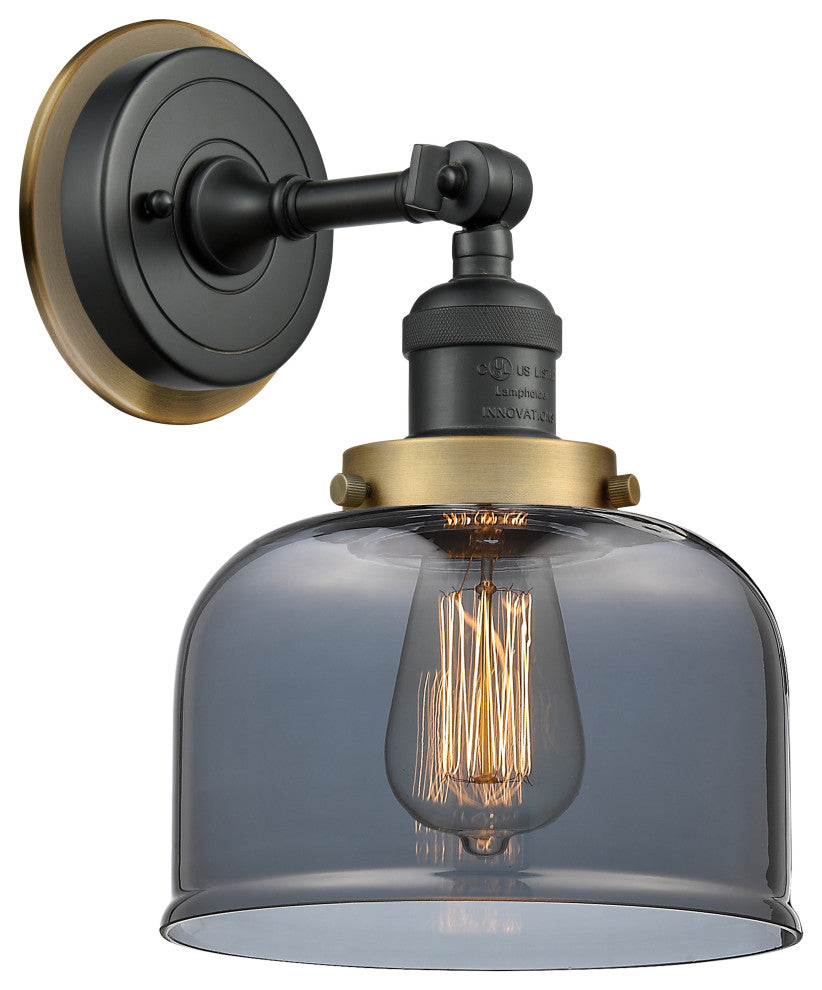 INNOVATIONS LIGHTING 203BK-BPBB-HRBB-G73 Large Bell 1 Light Mixed Metals Sconce