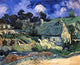 Vincent Van Gogh A House with Thatched Roofs- Cordeville Gallery Wrapped Canvas