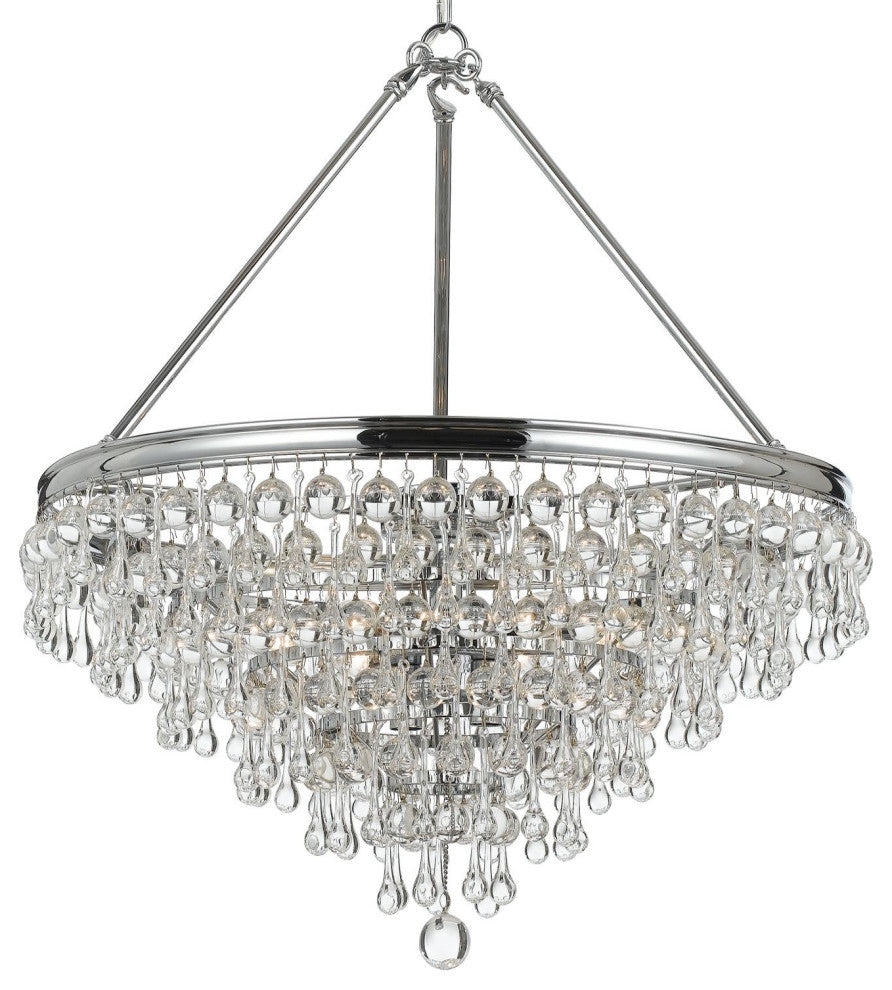 Crystorama Lighting Group 137 Calypso 8 Light 25"W Chandelier - Polished Chrome