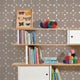 Dot Peel and Stick Vinyl Wallpaper, Warm Gray, 24"w X 108"h