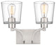 Evalon 2 Light 16" Brushed Nickel Bathroom Vanity Light