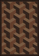 Kaleidoscope Rug, Rooftop, 7'8"x10'9", Chocolate