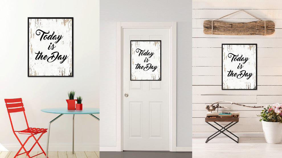 Today Is The Day Inspirational, Canvas, Picture Frame, 28"X37"