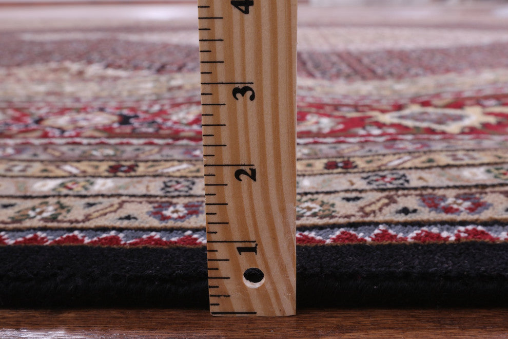7' 11" X 10' 1" Persian Tabriz Wool and Silk Hand Knotted Rug Q8913