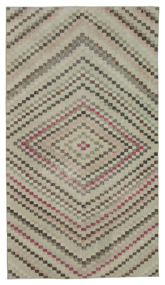 Rug N Carpet - Hand-knotted Anatolian 5' 5'' x 9' 8'' Distressed Vintage Rug