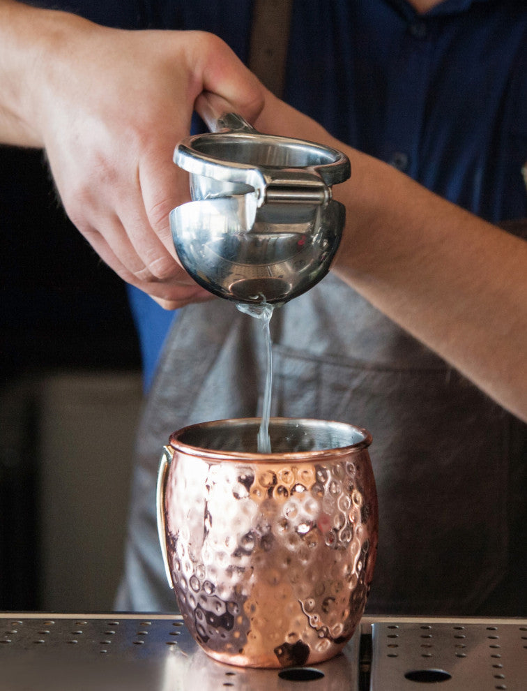Hic Copper 16Oz Hammered Mug S/4