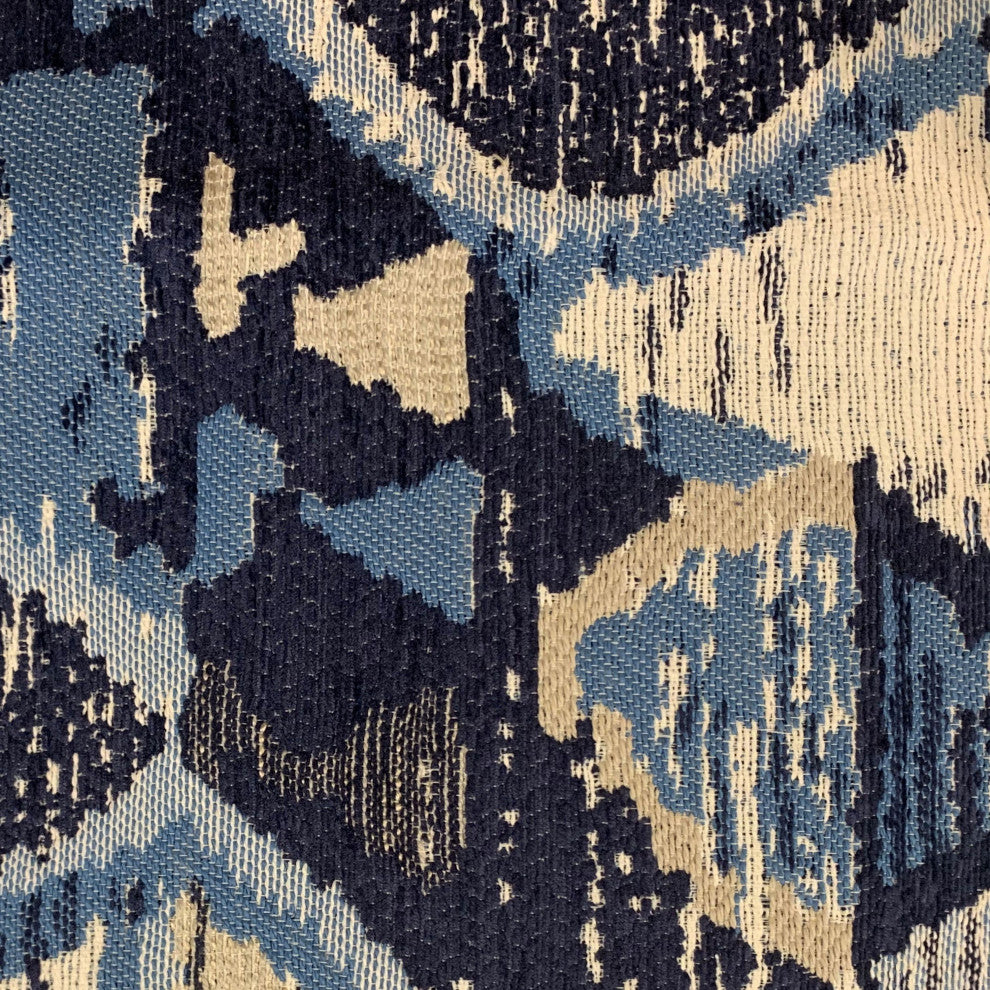 Plutus Blue Hidden Seas Abstract Luxury Throw Pillow, 22"x22"