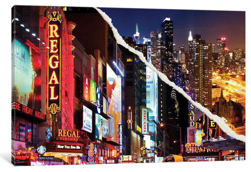 "Dual Torn Series Manhattan Night" by Philippe Hugonnard, 18x12x1.5