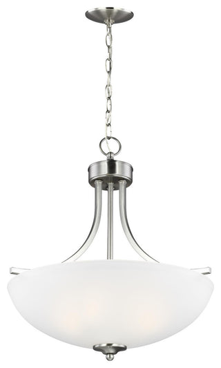 Generation Lighting 6616503 Geary 3 Light 19"W Outdoor Pendant - Midnight Black