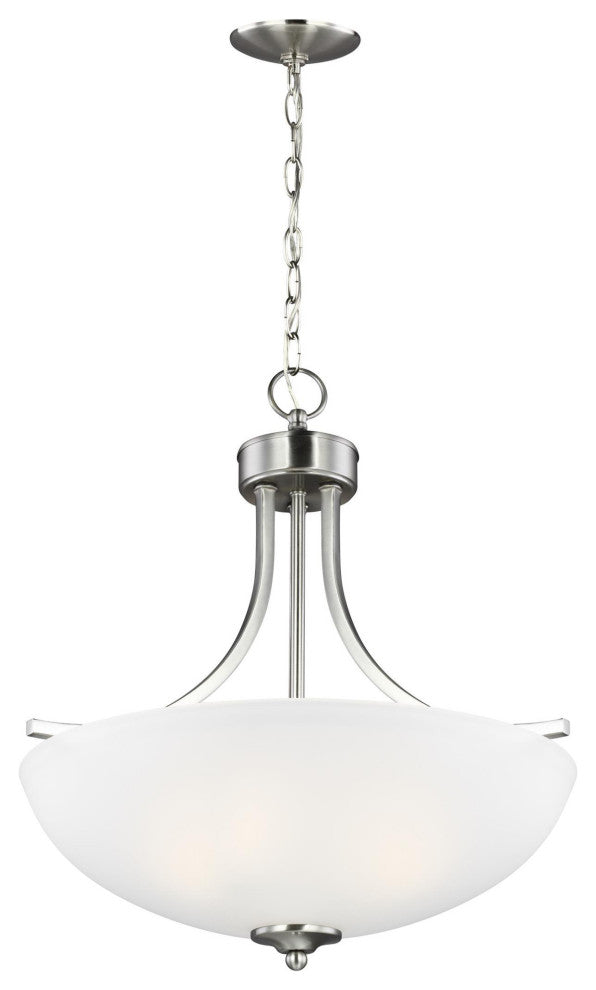 Generation Lighting 6616503 Geary 3 Light 19"W Outdoor Pendant - Midnight Black