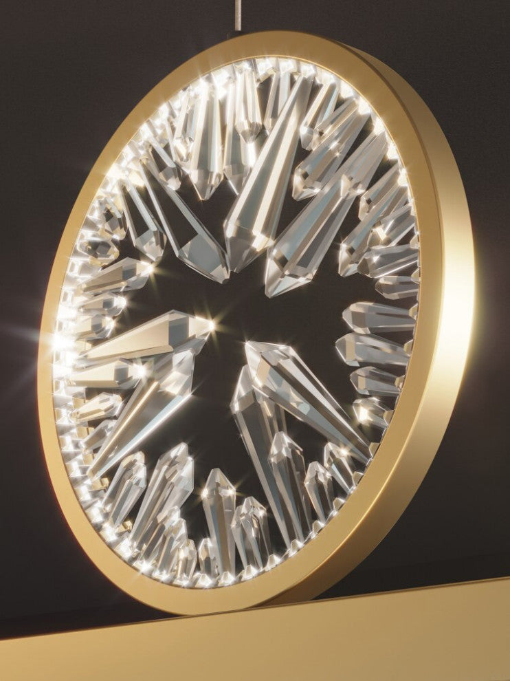 Tielt | Broken Glass Design Crystal Rings Hanging LED Art Chandelier, B-Style