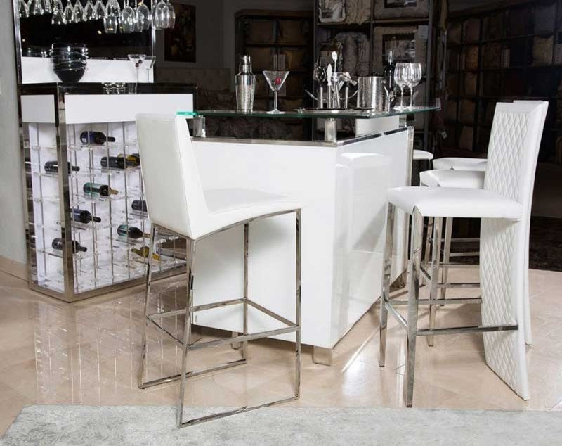 State St. Bar Table, Glossy White