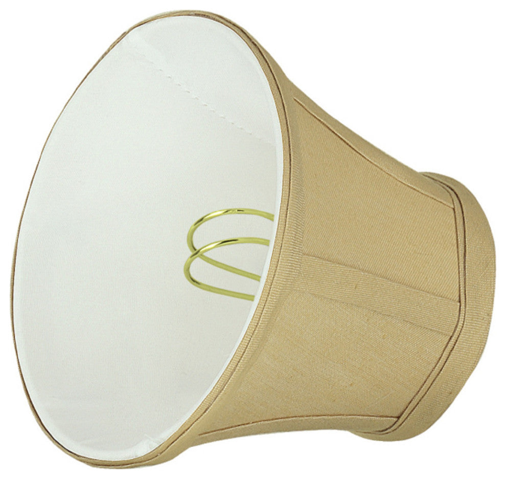 30274-6 Small Bell  Chandelier Clip On Lamp Shade Beige 3"x5"x4"