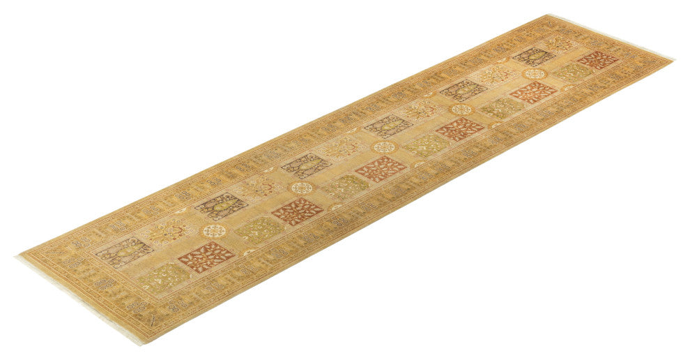 Mogul, One-of-a-Kind Hand-Knotted Runner Ivory, 3'2"x12'6"