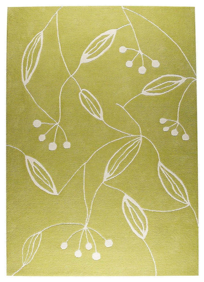 Hand Tufted Green Wool Area Rug