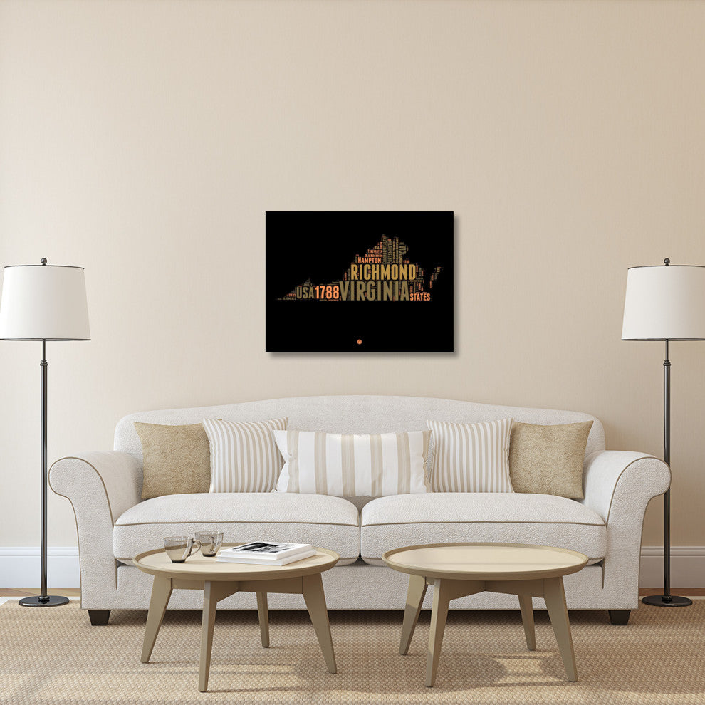 "Virginia Word Cloud 1" Fine Art Print