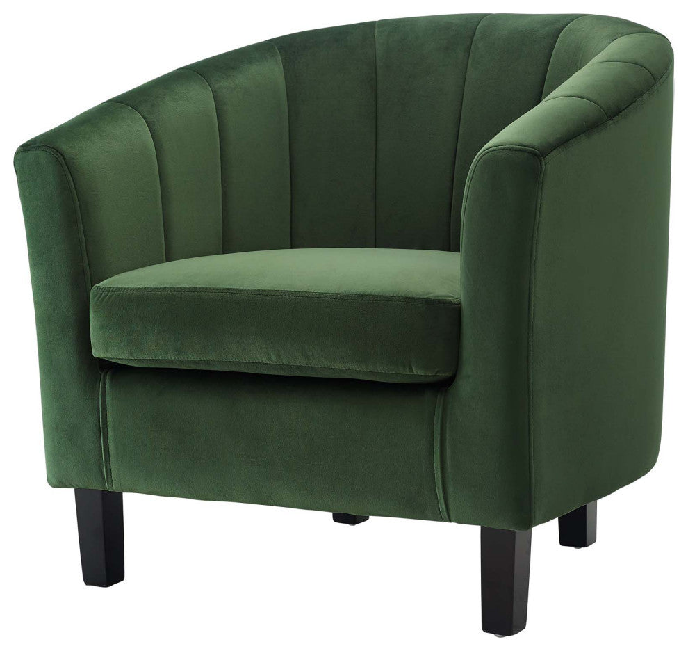 Tufted Armchair Accent Chair, Set of 2, Velvet, Green, Modern, Lounge