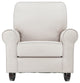 Upholstered Rocking Chair with Tight Back in Beige