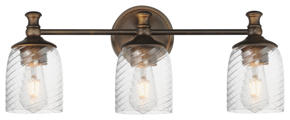 Maxim 21353 Swirl 3 Light 23"W Vanity Light - Antique Bronze