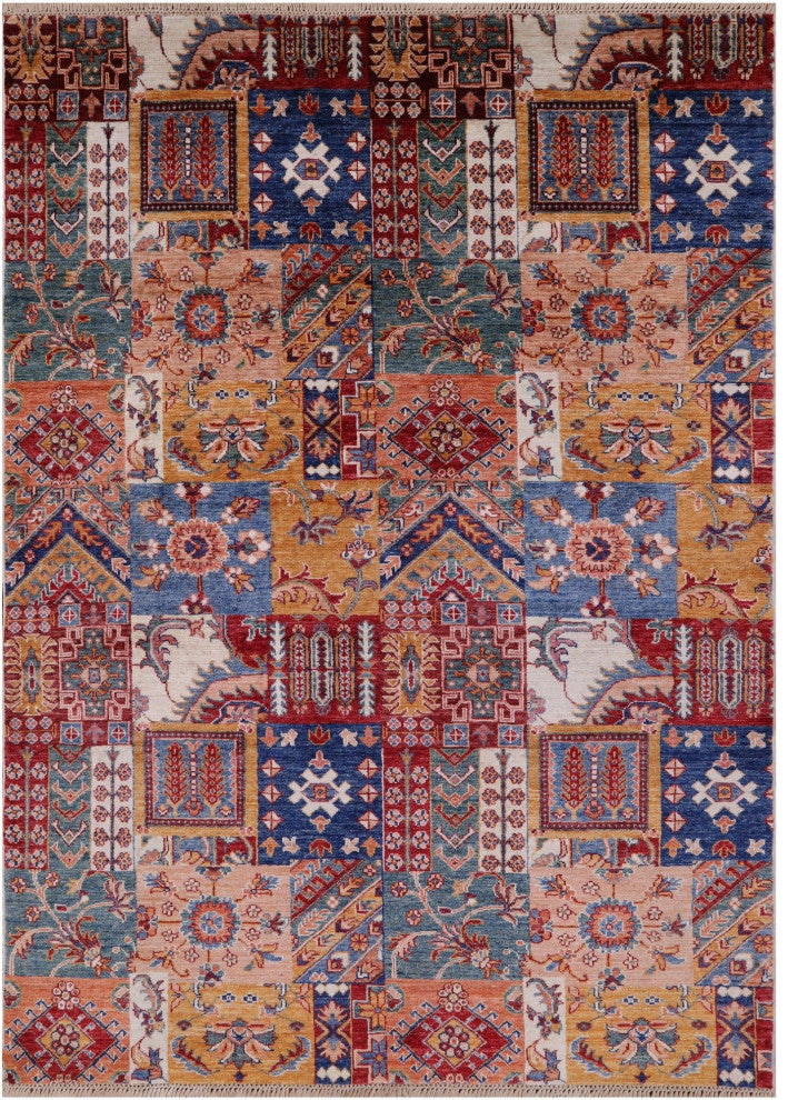 Super Kazak Handmade Wool Rug 4' 11" X 6' 10" Q7563