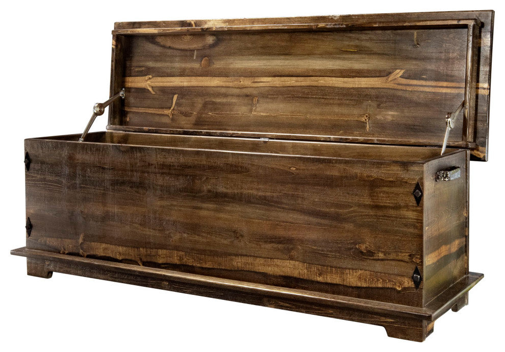 Big Sky Collection Rugged Sawn 5' Blanket Chest, Provincial Stain