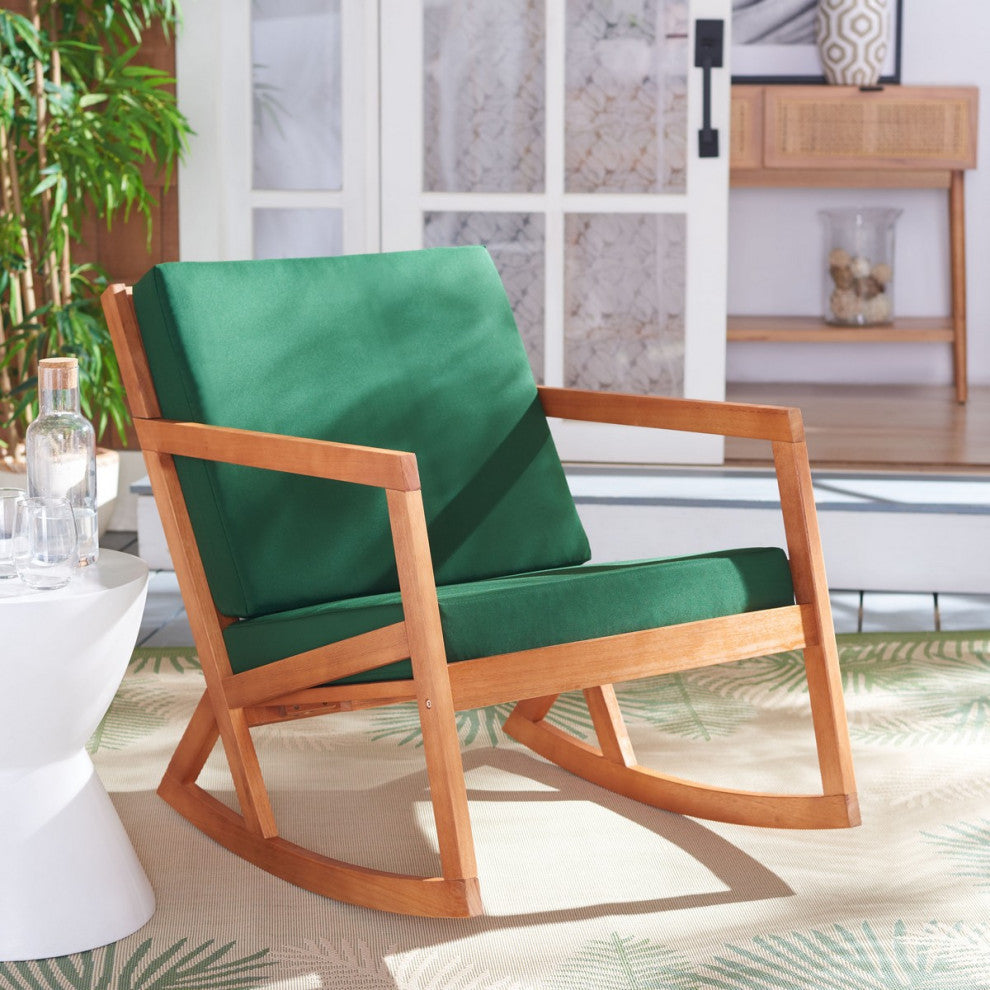 Safavieh Outdoor Vernon Rocking Chair Natural/Green