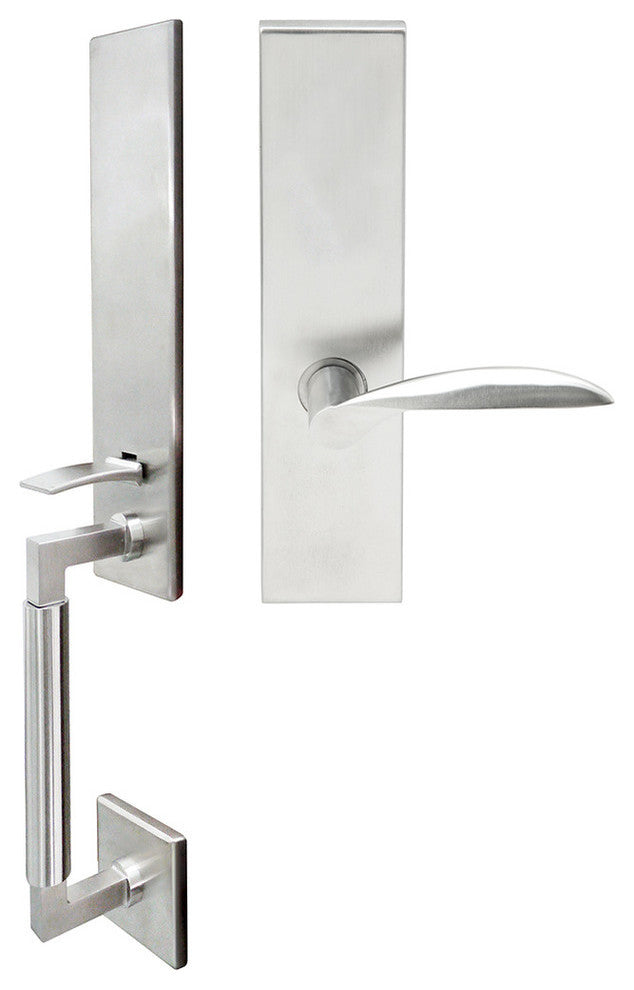 Stratus Lever, Mortise Full Dummy Handle set, Right Hand, Satin Stainless Steel