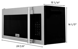 ZLINE 30" Over the Range Microwave Traditional Handle and Charcoal Filters