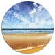 Beautiful Sea Under Bright Sky, Seashore Disc Metal Wall Art, 11"