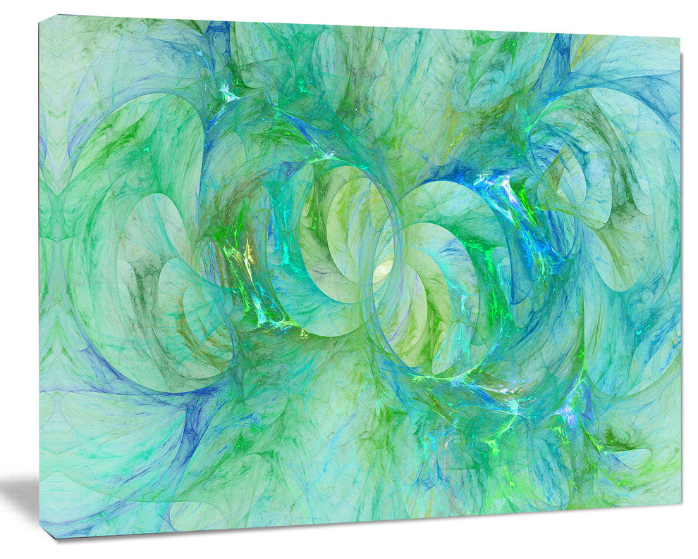 Snow Fractal Glass Texture, Abstract Canvas Art Print, 40x30