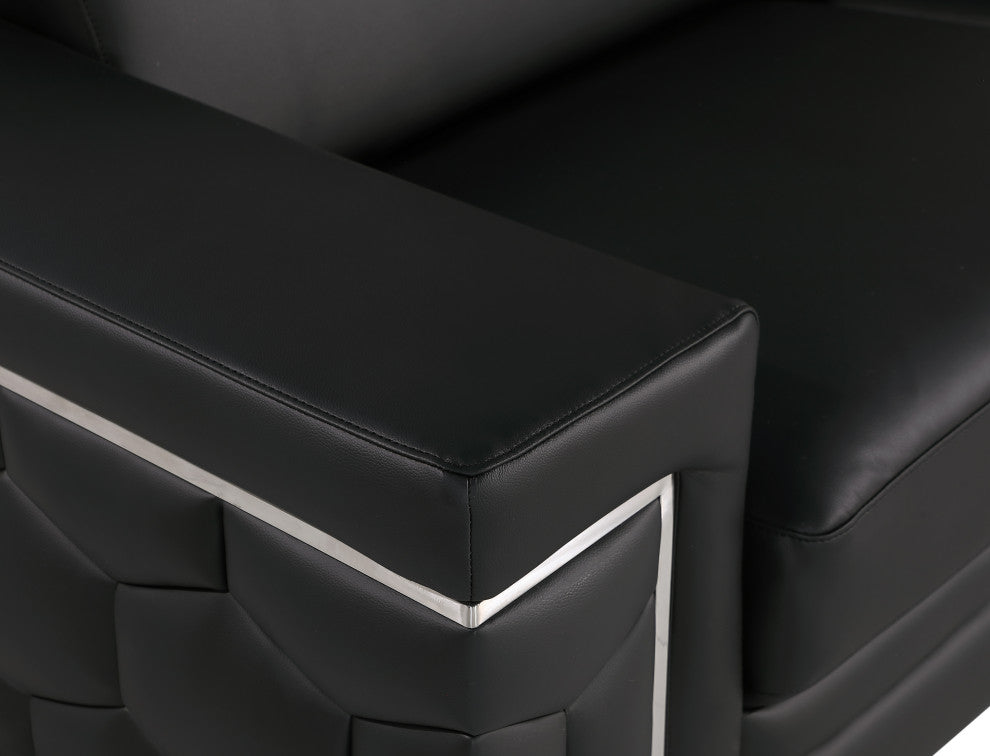 Oliver Genuine Loveseat, Black