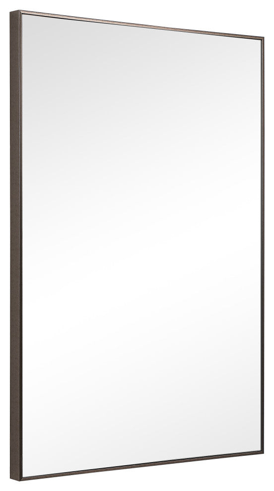 31" Industrial Black Rectangle Mirror