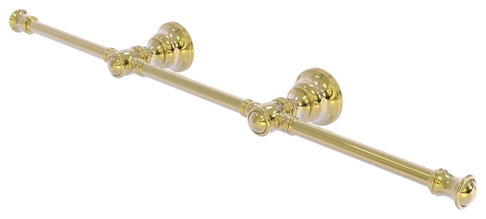 Carolina 3 Arm Guest Towel Holder, Unlacquered Brass