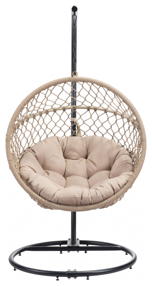 Rope Weave Beige Hanging Chair