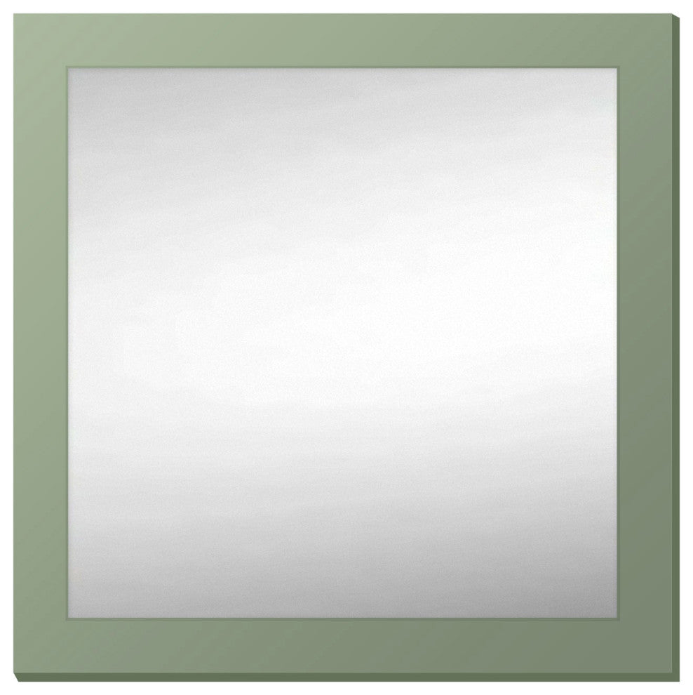 36"x36" Pop of Color Wall/Floor Mirror Art, Sage Green