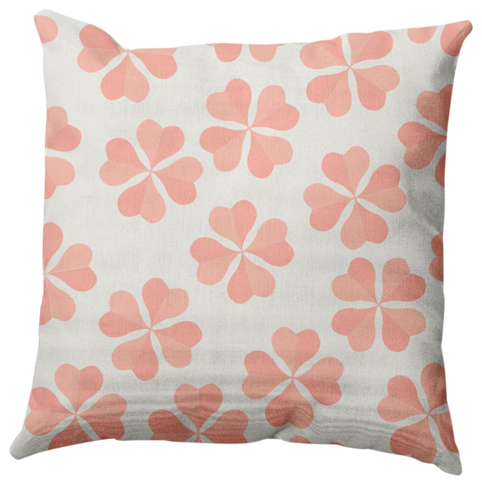 Lucky Patch St. Patrick's Day Indoor/Outdoor Throw Pillow, Sunwashed Red, 16x16"