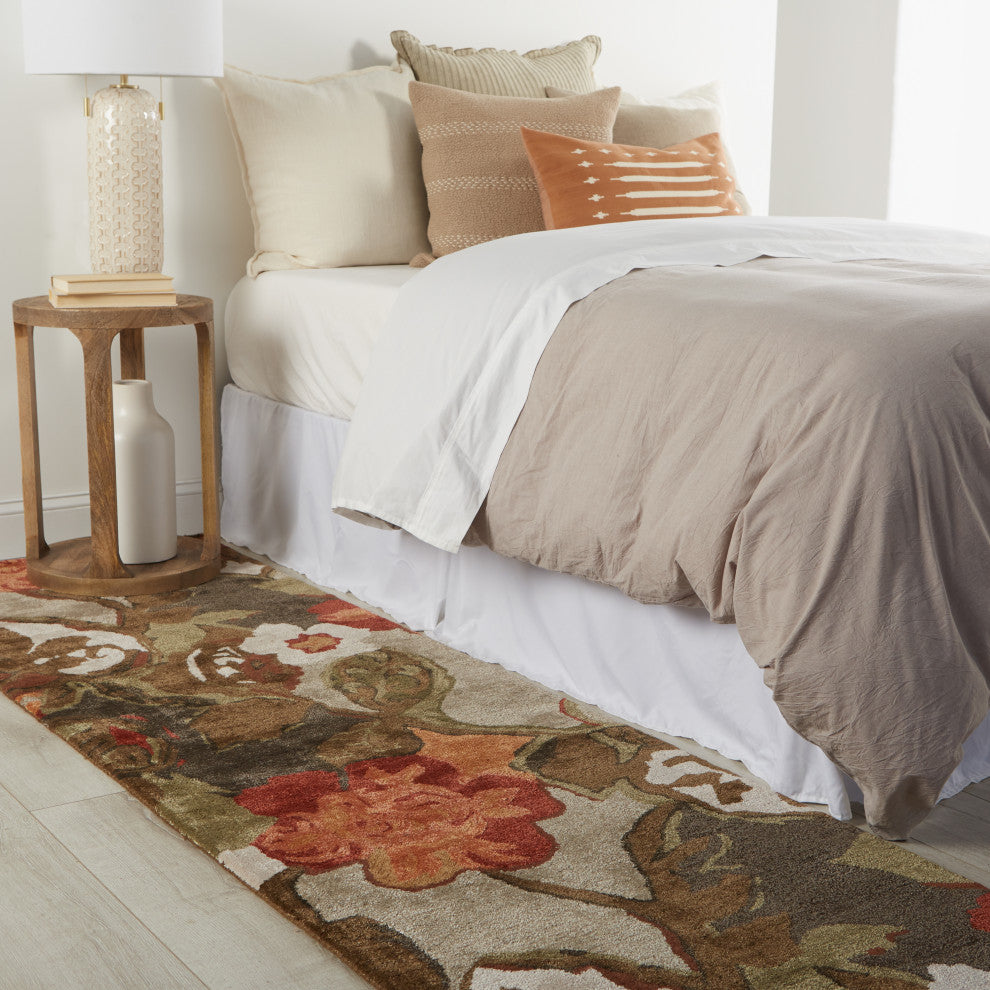 Jaipur Living Petal Pusher Handmade Floral Light Gray/Multicolor Area Rug, 2'6"x