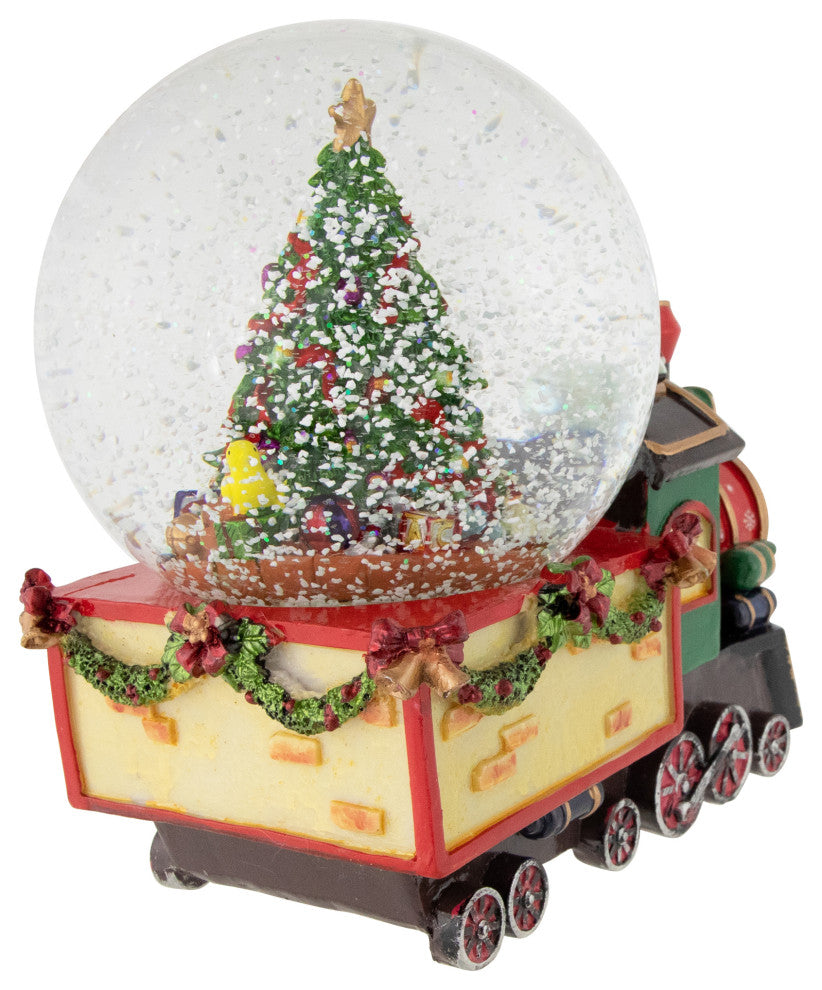 8" Children Christmas Train Musical Snow Globe